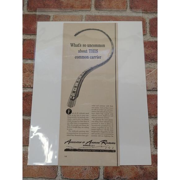 1950 Assoc of American Railroads Vtg Magazine Print Ad Train Question Mark Scene - Picture 3 of 7